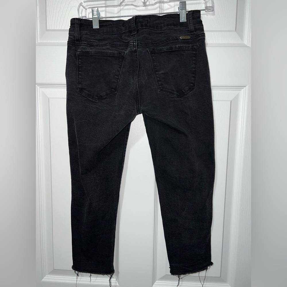 Kancan distressed black cropped jeans size 7/27 - Picture 6 of 10